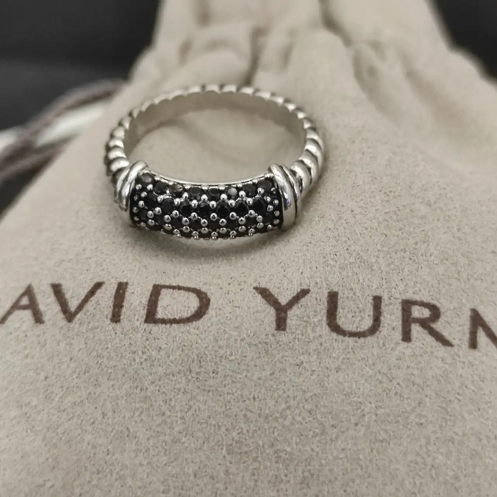 David Yurman buttonhole full black diamond ring